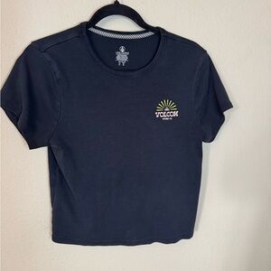 Volcom Girls Black Graphic Tee Size 16